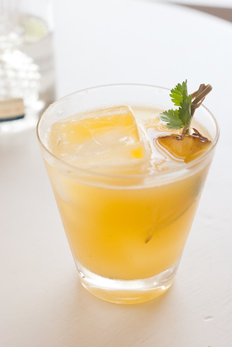 pineapple cilantro serrano cocktail