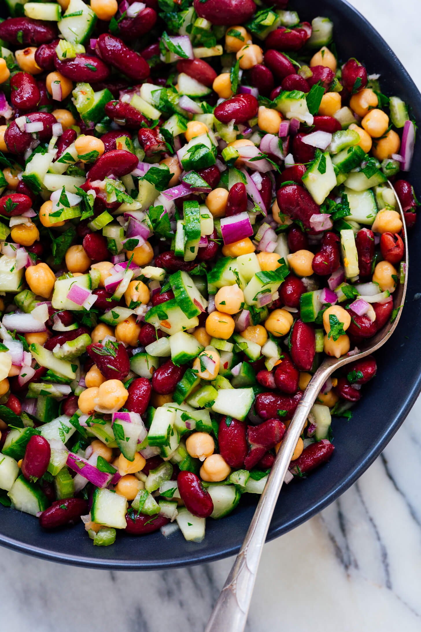 Mediterranean bean salad