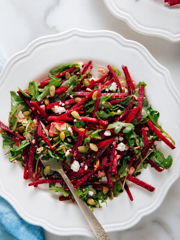 beet, feta and arugula salad