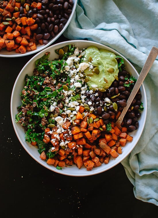 Healthy and hearty Southwestern kale power salad recipe - cookieandkate.com