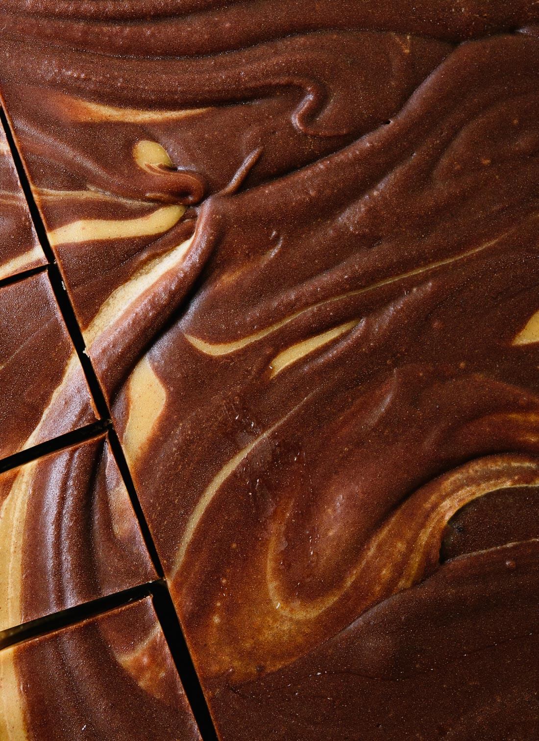 Simple chocolate peanut butter swirl fudge (easy and healthy!) cookieandkate.com