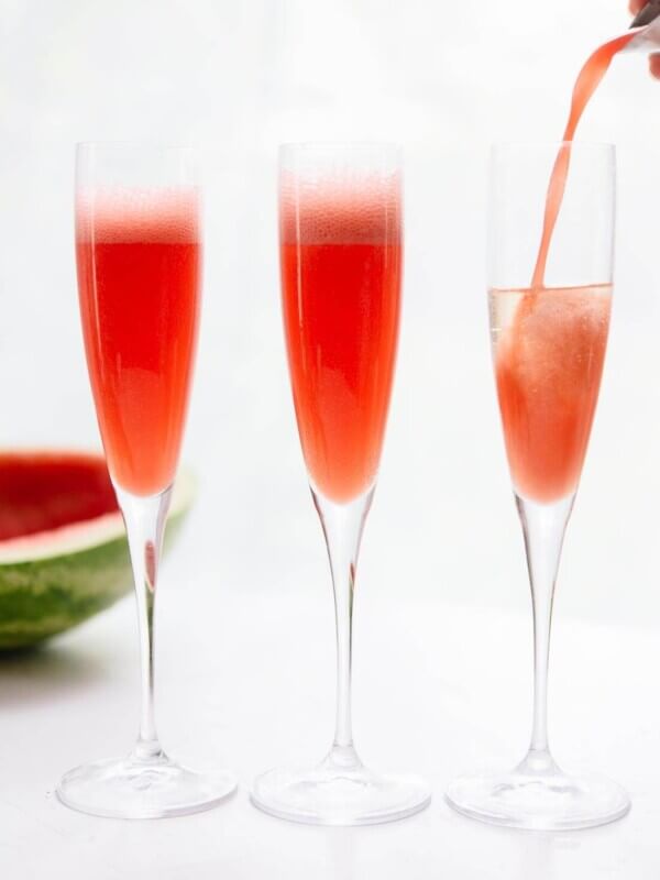 watermelon mimosas