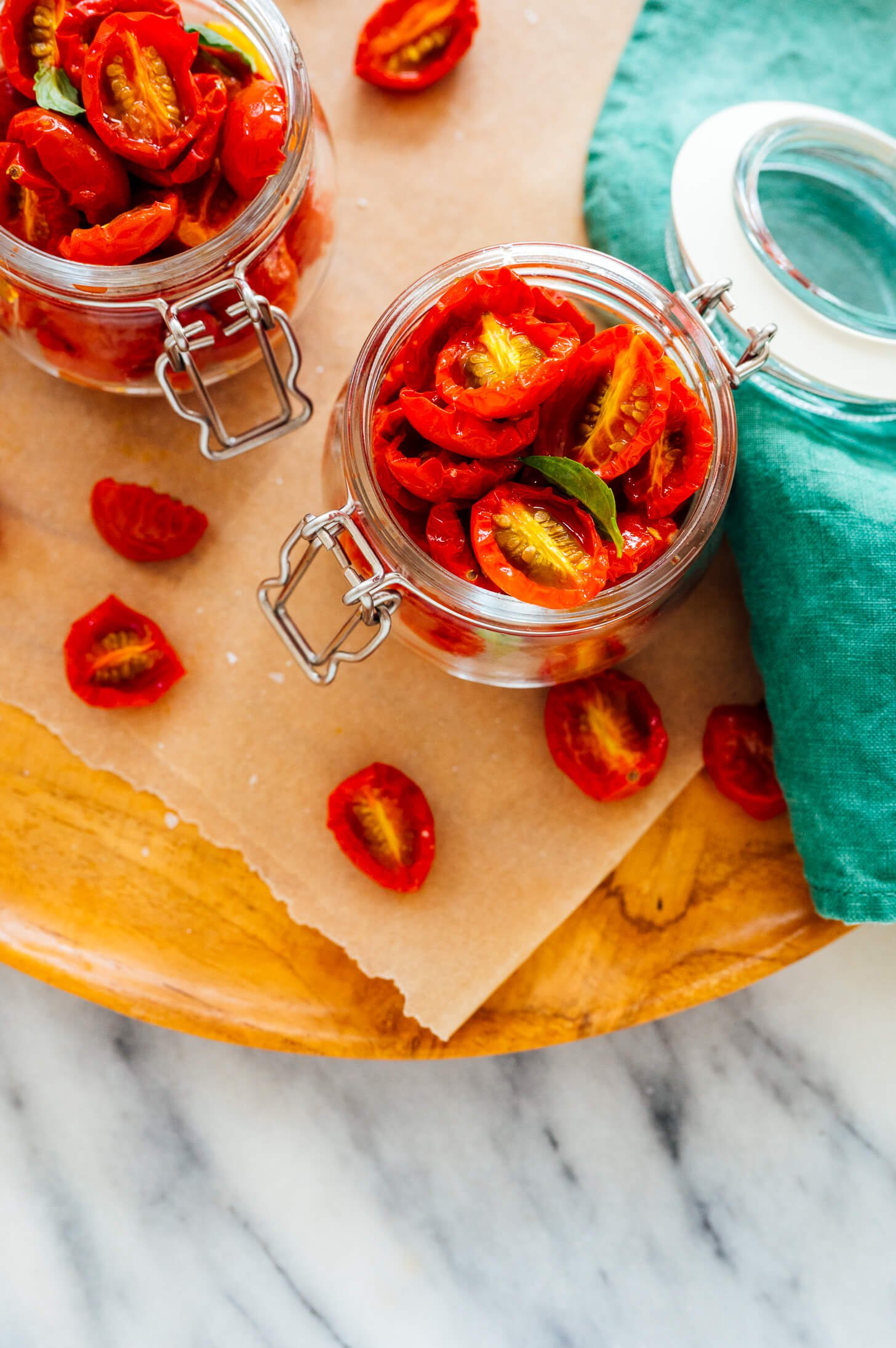 roasted tomatoes in jar