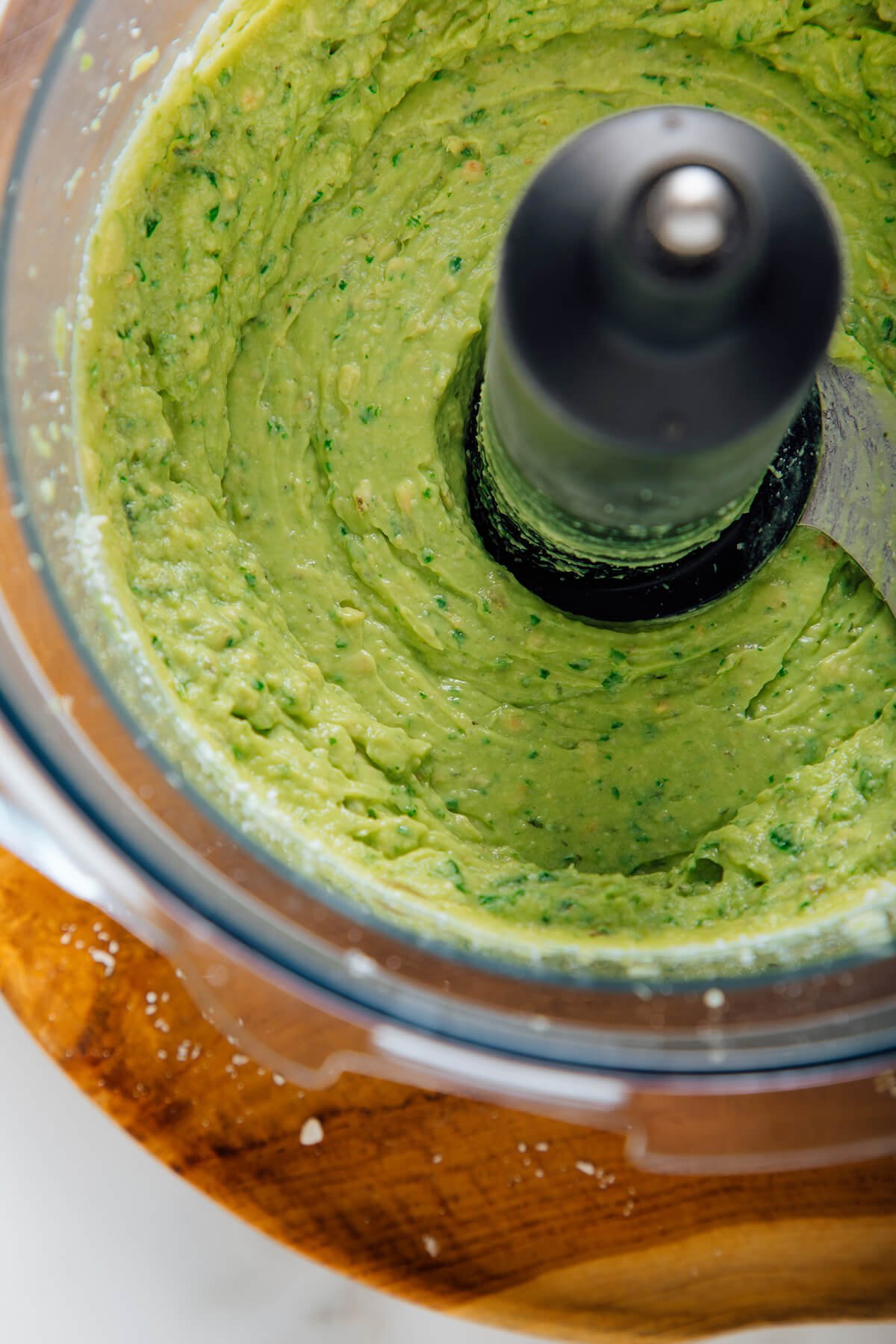 avocado pesto in food processor