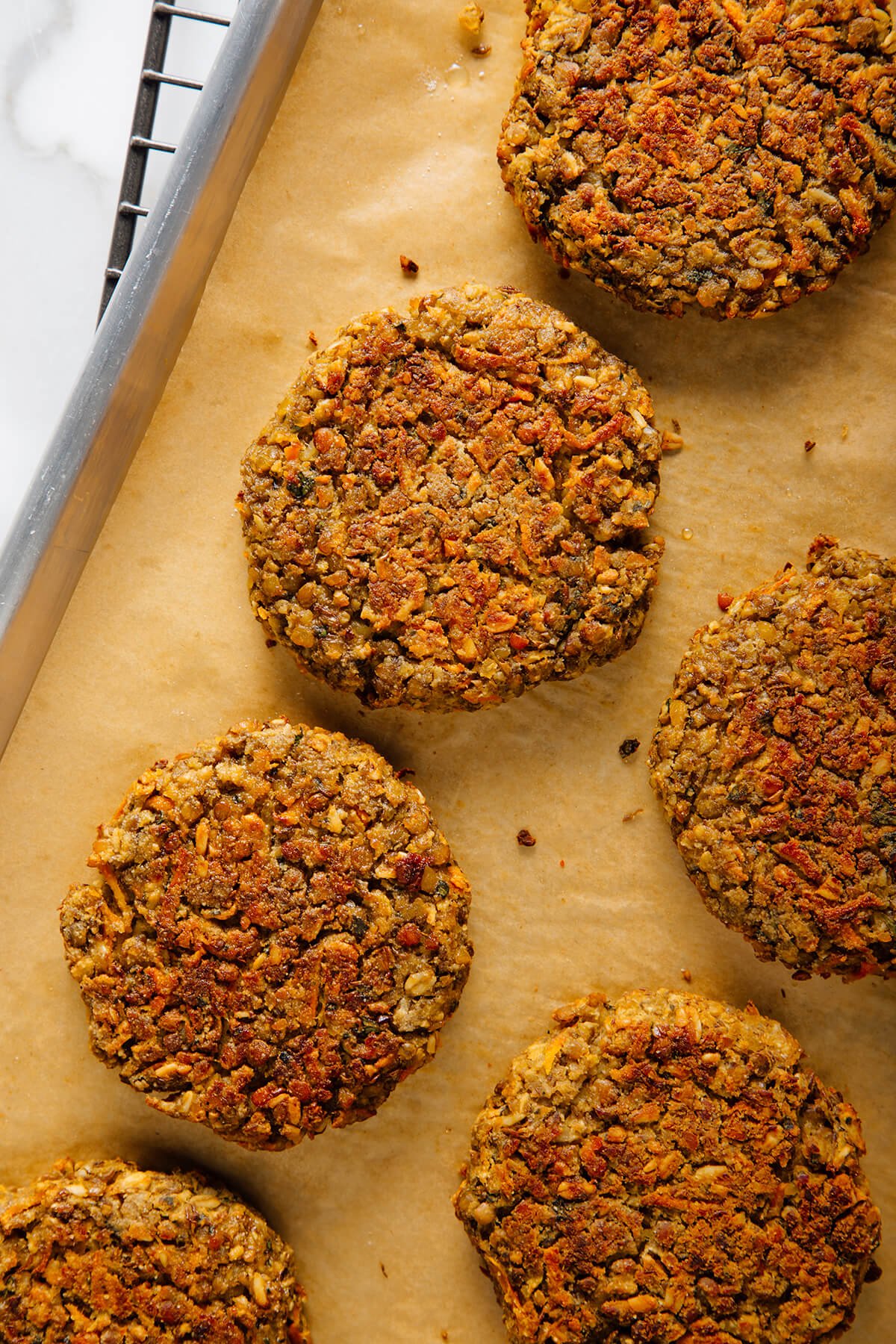 baked lentil veggie burgers