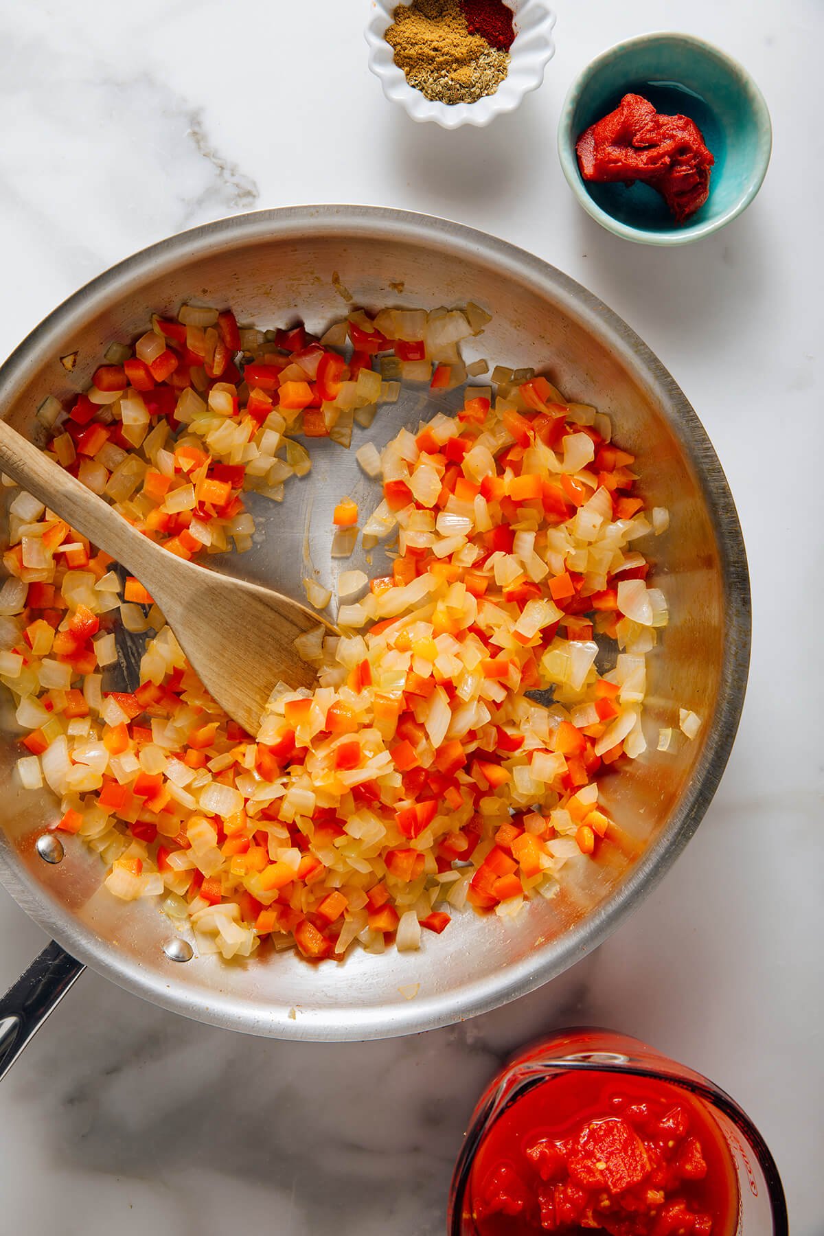 sauteed onion and bell pepper
