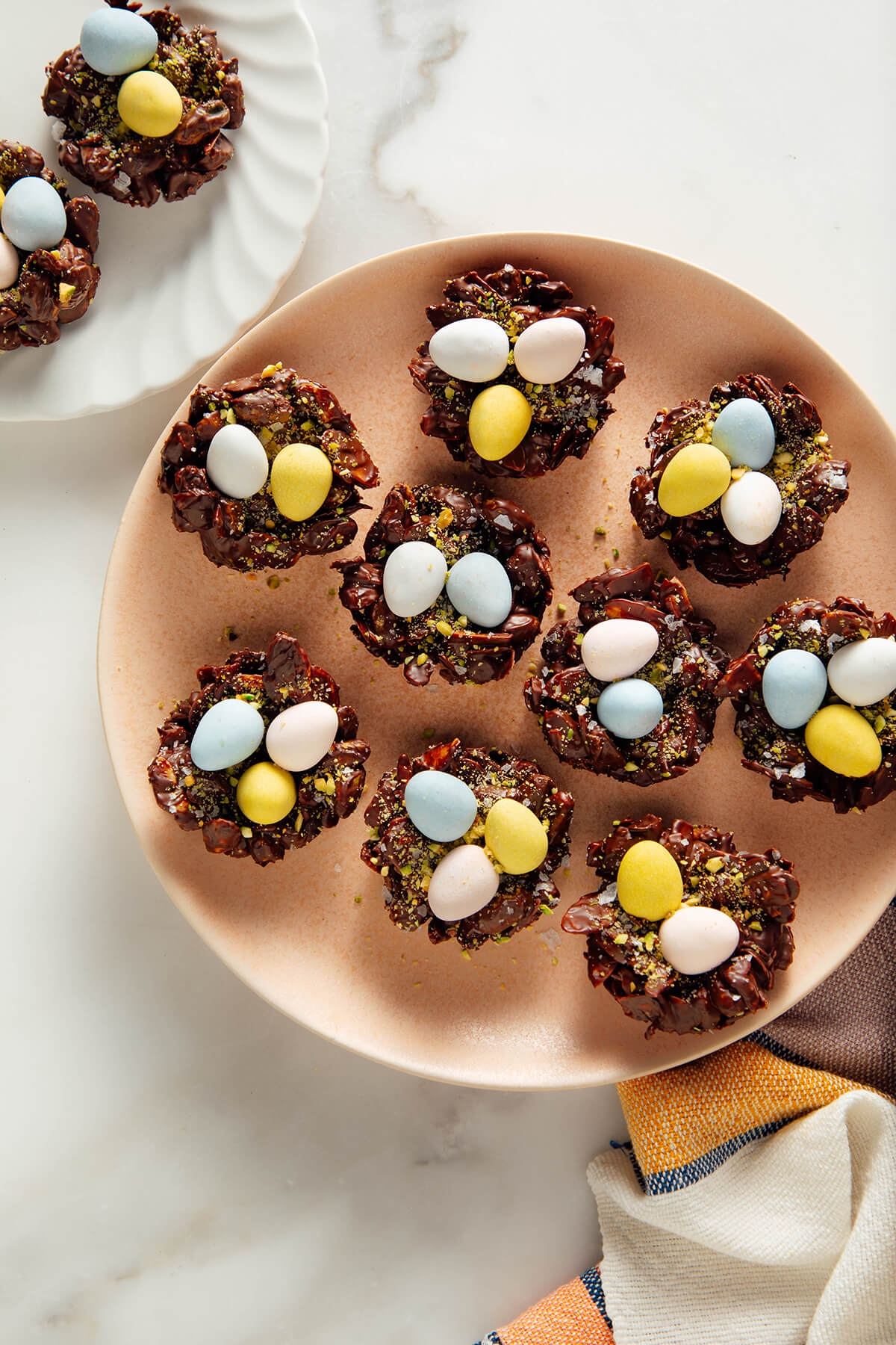 chocolate Easter egg nests